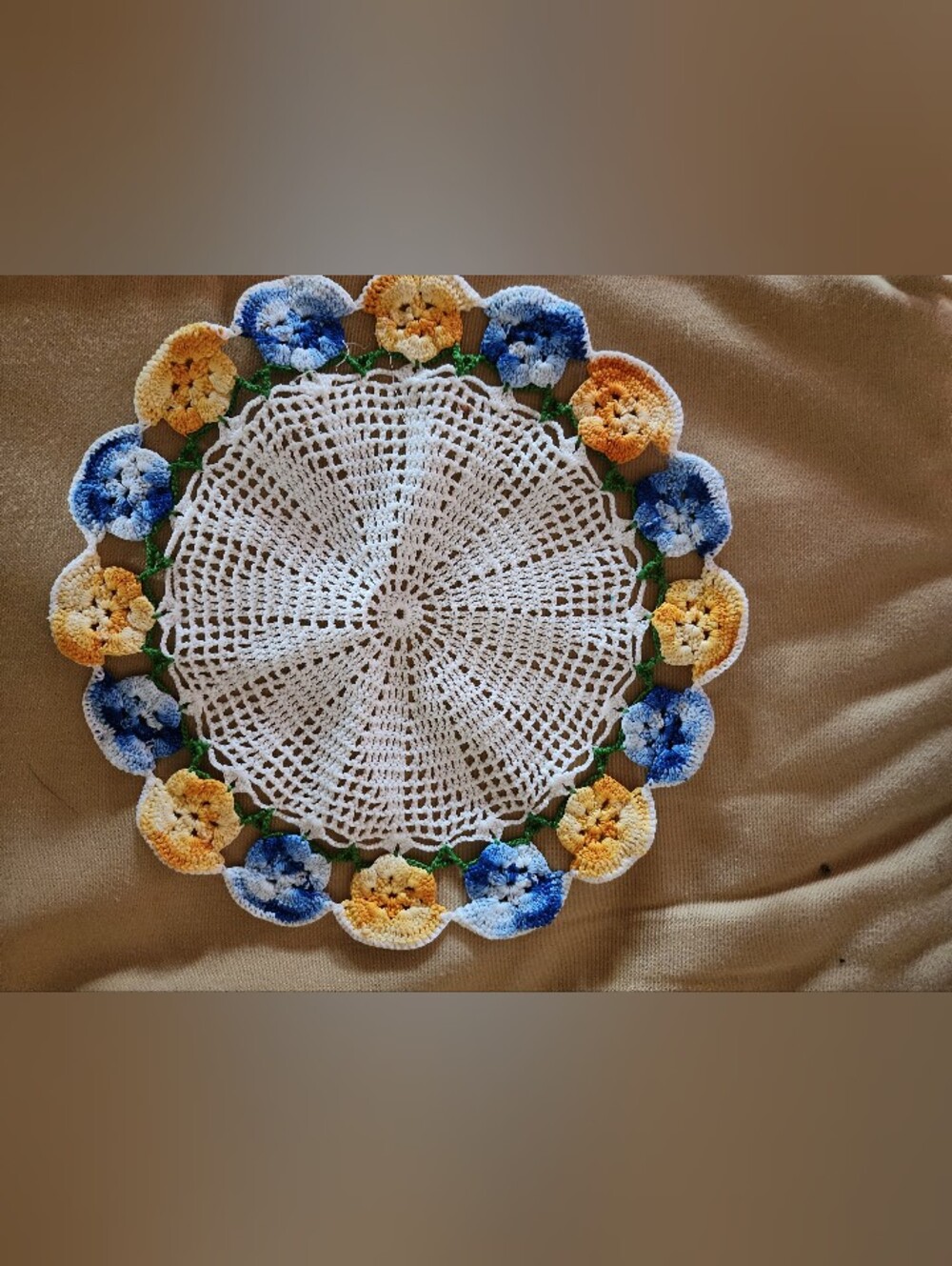 3 Vintage Handmade Doily's